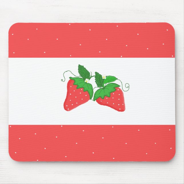 Einfach Erdbeeren Mousepad (Vorne)