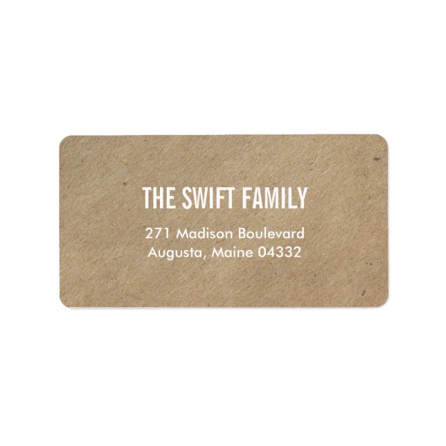 Einfach erstellte Adressbezeichnungen Adressaufkleber (Vorne)