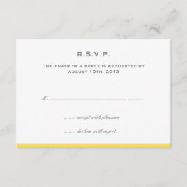 Einfach Farbe Grenze gelbe Hochzeit rsvp Reaktion