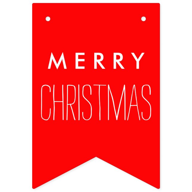 Einfach Farben & Text: NUR KLEINE CHRISTMAS Wimpelkette (Erste Fahne)