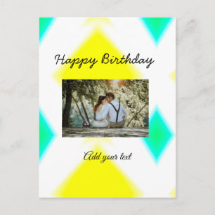 einfach farbenfroh minimal frohen Geburtstag füge Postkarte