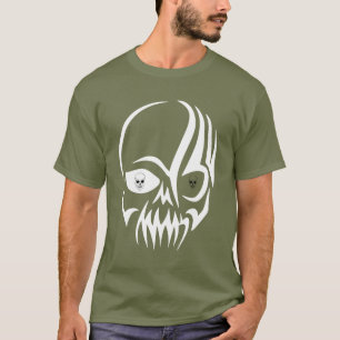 Einfach feiner weißer Schädel Zeichnend Spooky T-Shirt