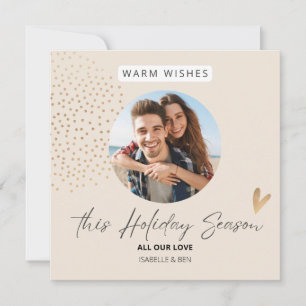 Einfach festlicher Couple Foto Weihnachtsfeiertag Feiertagskarte