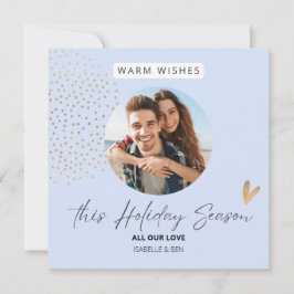 Einfach festlicher Couple Foto Weihnachtsfeiertag Feiertagskarte