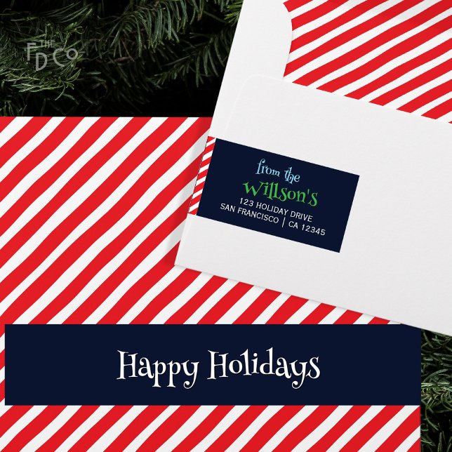 Einfach festlicher Spaß! Dark Blue Candy Cane Stri (Von Creator hochgeladen)