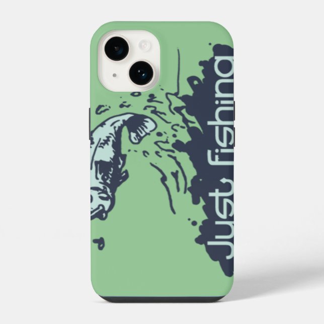 Einfach fliegenfischen hellgrün iPhone hülle (Rückseite)