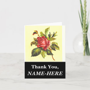 Einfach, floral, Vintage-Style "Danke" Karte