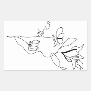 Einfach floraler Aufkleber