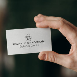 Einfach folgen Sie uns auf Instagram, Social Media Gummistempel