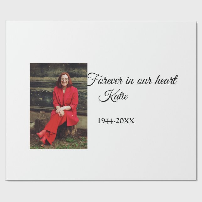 Einfach Foto-Memorysatz hinzufügen Geschenkpapier (Flach)