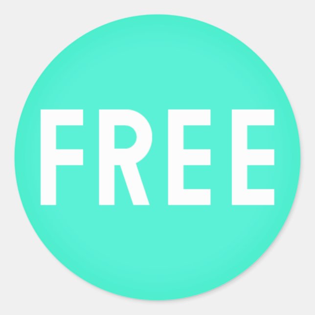 Einfach FREE Emoji Runder Aufkleber (Vorderseite)