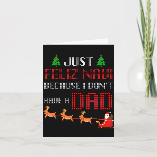 Einfach frohe Navi, weil ich keinen Vater habe Lus Karte (Vorderseite)