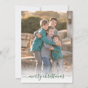 Einfach frohe Weihnachten Elegantes Green Script F