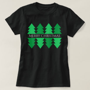 Einfach frohe Weihnachten Grüne Bäume Design Schwa T-Shirt