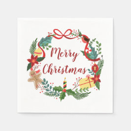Einfach froher Weihnachtskranz | Napkin Serviette