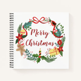 Einfach froher Weihnachtskranz | Notebook Notizbuch