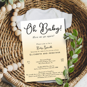 Einfach Funny Oh Baby Yellow 2. Baby Sprinkle Einladung