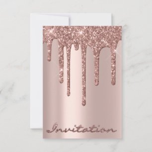 Einfach Geburtstag Bridal Rose Tropfens Spark Glit Einladung