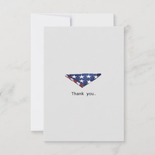 Einfach gefalteter amerikanischer Flaggenveteran d Dankeskarte