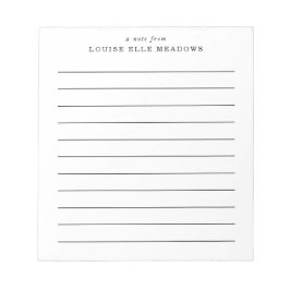 Einfach geflochtener Individuelle Name Notizblock