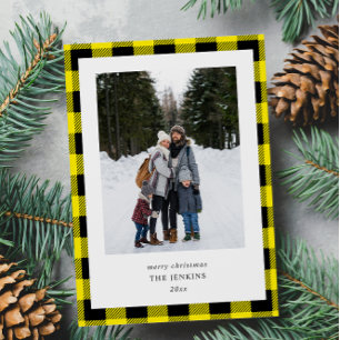 Einfach Gelb Schwarz Kariert 2 Foto Weihnachten