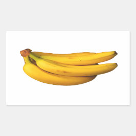 Einfach gelbes Bananen-Foto in einem Haufen Rechteckiger Aufkleber