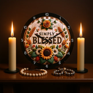 Einfach gesegnet große wanduhr