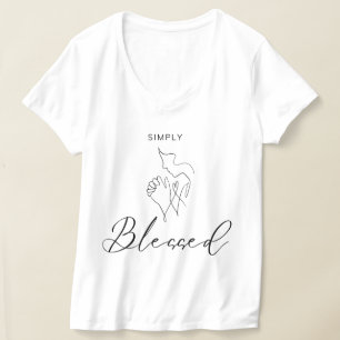 Einfach Gesegnet Minimalistische Christliche Linie T-Shirt