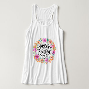 Einfach gesegneter Blumenreath Tank Top