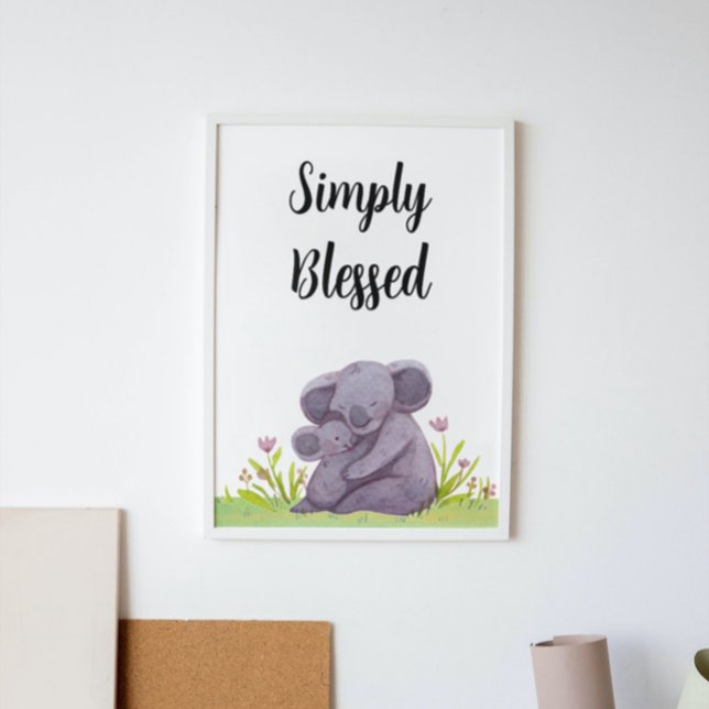Einfach gesegnetes Koala-Kinderzimmer Poster (Von Creator hochgeladen)