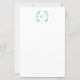 Einfach gestaltete Monogramm-Papierwaren