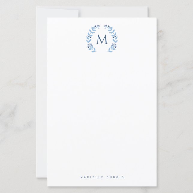 Einfach gestaltete Monogrammpapiere (Vorderseite)