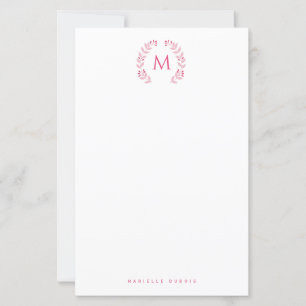 Einfach gestaltetes Monogramm-Papier