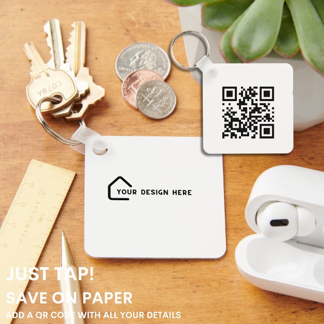 EINFACH GESTOCHEN | QR Code Business Card REALTOR  Schlüsselanhänger (Von Creator hochgeladen)