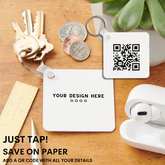 EINFACH GESTOCHEN | QR Code-FINANZIERUNGSDIENSTE F Schlüsselanhänger (Von Creator hochgeladen)