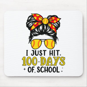 Einfach Glücklich 100 Tage Schultag Softball Unord Mousepad