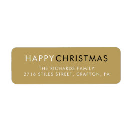 Einfach glückliche Weihnachten Moderne Gold-Rückse