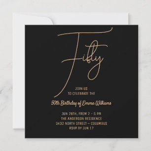 Einfach Gold 50. Geburtstag Save The Date