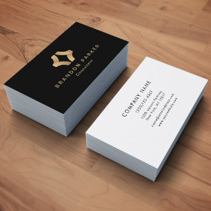 Einfach-Gold-Beruflich-Logo-Unternehmer Visitenkarte