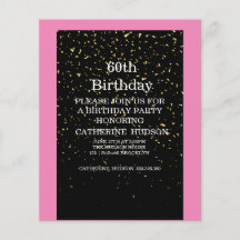 Einfach gold Schwarz 60. Geburtstag