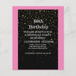 Einfach gold Schwarz 60. Geburtstag