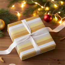 Einfach Gold zu Silber Streifen Geschenkpapier
