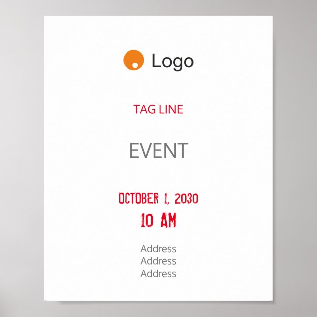 Einfach grau poster (Vorne)