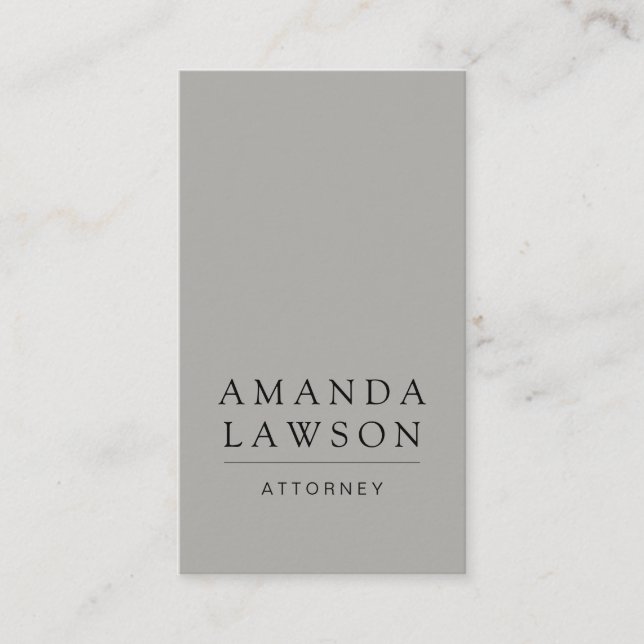 Einfach grau und schwarz visitenkarte (Vorderseite)