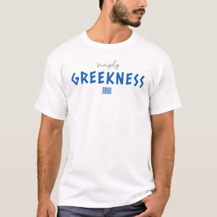 Einfach Griechischheit Patriotisches Griechenland T-Shirt