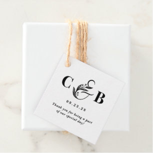 Einfach großartig EDITABLE COLOR Monogram Fevor Ta Geschenkanhänger