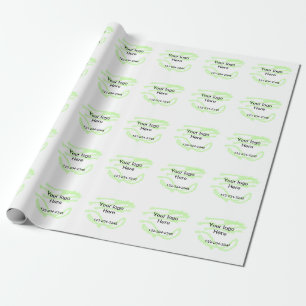 Einfach grün funkelnder Glitzer mit Ihrer Logo-Num Geschenkpapier