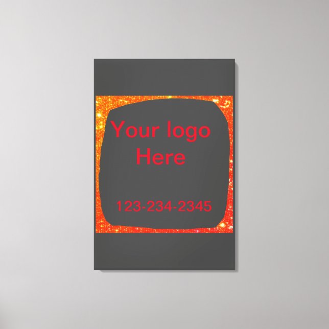 Einfach grün funkelnder Glitzer mit Ihrer Logo-Num Leinwanddruck (Vorderseite)