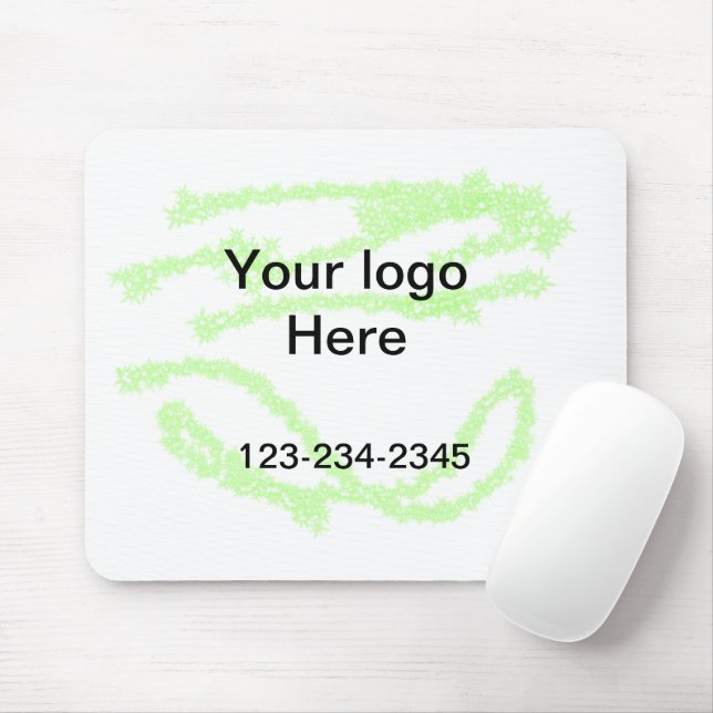 Einfach grün funkelnder Glitzer mit Ihrer Logo-Num Mousepad (Mit Mouse)