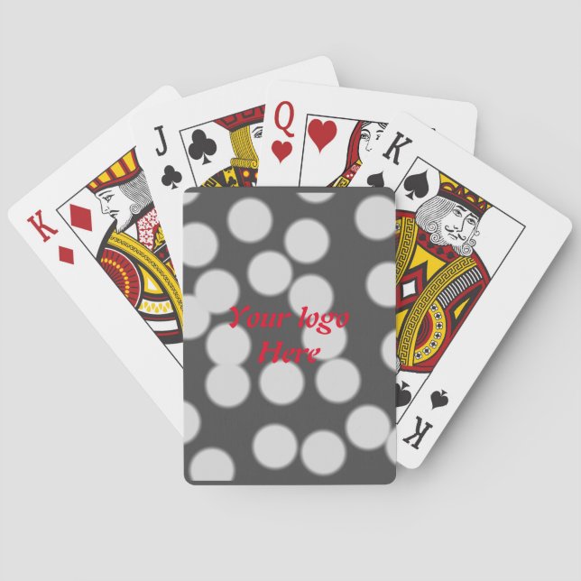 Einfach grün funkelnder Glitzer mit Ihrer Logo-Num Spielkarten (Rückseite)